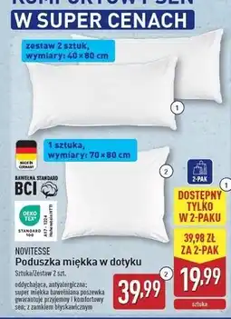 ALDI Poduszka 70x80 Novitesse oferta
