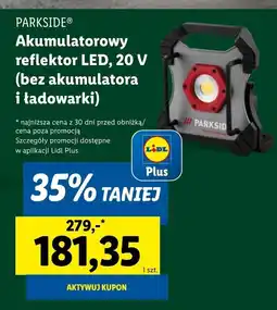 Lidl Parkside akumulatorowy reflektor led, 20 v oferta