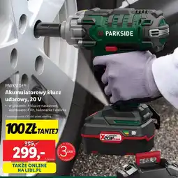 Lidl Parkside akumulatorowy klucz udarowy, 20 v oferta