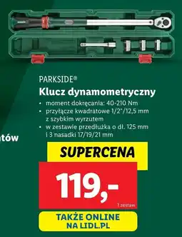 Lidl Parkside klucz dynamometryczny oferta