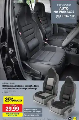 Lidl Ultimate speed nakładka na siedzenie samochodowe ze wsparciem odcinka lędźwiowego oferta