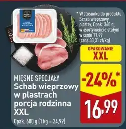 ALDI Schab wieprzowy w plastrach porcja rodzinna XXL Mięsne Specjały oferta