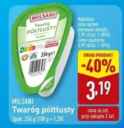 ALDI Twaróg półtłusty Milsani oferta