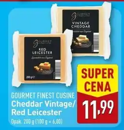 ALDI Ser cheddar Red Leicester Gourmet Finest Cusine oferta