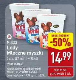 ALDI Lody Mleczne myszki Mucci oferta