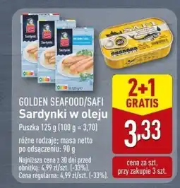 ALDI Sardynki w oleju Golden Seafood/Safi oferta