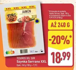 ALDI Szynka Serrano XXL Tesoros del Sur oferta