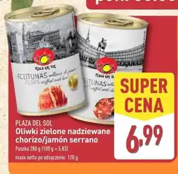 ALDI Oliwki zielone nadziewane chorizo/jamón serrano Plaza del Sol oferta
