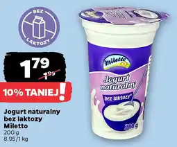 Netto Jogurt naturalny bez laktozy Miletto oferta