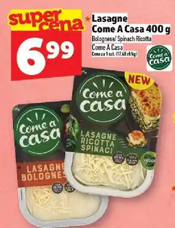 Topaz Danie gotowe Lasagne Come A Casa Bolognese/Spinach Ricotta oferta