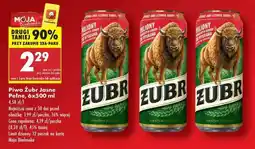 Biedronka Piwo Żubr Jasne Pełne 6x500 ml oferta