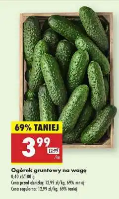 Biedronka Ogórek gruntowy na wage oferta