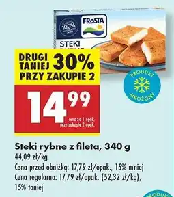Biedronka Steki rybne z fileta, 340 g oferta