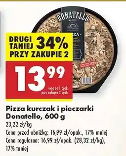 Biedronka Pizza kurczak i pieczarki Donatello, 600 g oferta