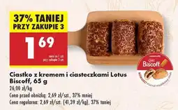 Biedronka Ciastko z kremem i ciasteczkami Lotus Biscoff, 65 g oferta