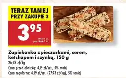 Biedronka Zapiekanka z pieczarkami , serem ketchupem i szynką , 150 g oferta