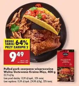 Biedronka Pulled pork szarpana wieprzowina Wolno Gotowane Kraina Mies, 400 g oferta