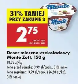 Biedronka Deser mleczno czekoladowy Monte Zott 150 g oferta