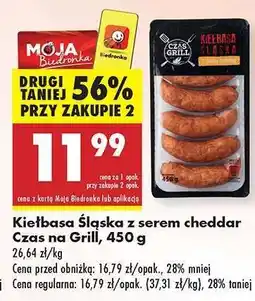 Biedronka Kielbasa Śląska z serem cheddar Czas na Grill 450 g oferta