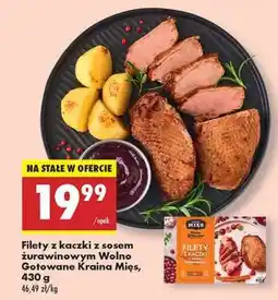 Biedronka Filety z kaczki z sosem żurawinowym Wolno Gotowane Kraina Mięs, 430 g oferta