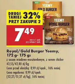 Biedronka Royal/Gold Burger Yeemy, 172 g - 175 g oferta
