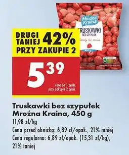Biedronka Truskawki bez szypułek Mrożna Kraina 450 g oferta