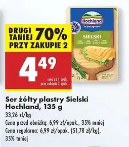 Biedronka Ser żółty plastry Sielski Hochland, 135 g oferta