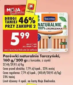 Biedronka Parówki naturalnie Tarczyński, 160 g-200 g oferta