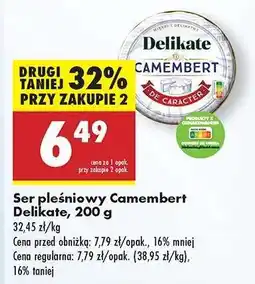 Biedronka Ser pleśniowy Camembert Delikate, 200 g oferta