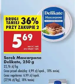 Biedronka Serek Mascarpone Delikate 250 g oferta