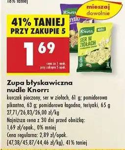 Biedronka Zupa błyskawiczna Nudle Knorr oferta