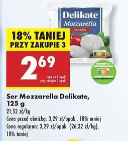Biedronka Ser Mozzarella Delikate 125 g oferta