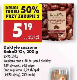 Biedronka Daktyle suszone BakaD’Or, 200 g oferta