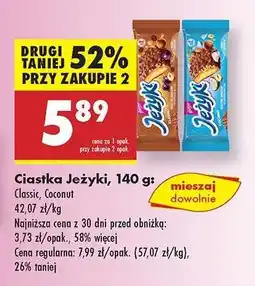 Biedronka Ciastka Jeżyki 140 g oferta