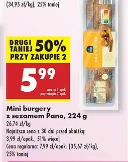Biedronka Mini burgery z sezamem Pano, 224 g oferta