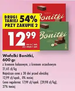Biedronka Wafelki Bonitki, 600 g oferta