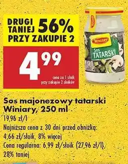 Biedronka Sos majonezowy tatarski Winiary 250 ml oferta