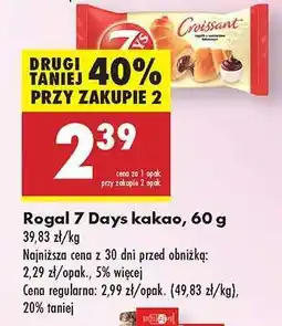 Biedronka Rogal 7 Days kakao 60 g oferta