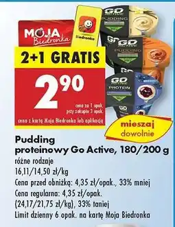 Biedronka Pudding proteinowy Go Active, 180/200 g oferta