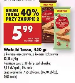 Biedronka Wafelki Tasso, 450 g oferta