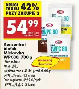 Biedronka Koncentrat białek Mlekovita WPC80, 700 g oferta