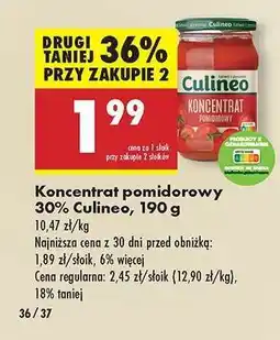 Biedronka Koncentrat pomidorowy 30% Culineo, 190 g oferta