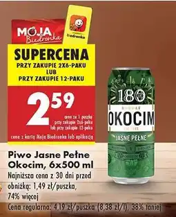 Biedronka Piwo Jasne Pełne Okocim 6x500 ml oferta