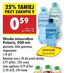 Biedronka Woda mineralna Polaris, 500 ml oferta