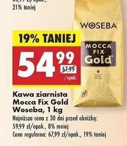 Biedronka Kawa ziarnista MOCCA FIX GOLD WOSEBA 1 kg oferta