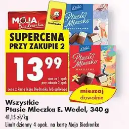 Biedronka Wszystkie Ptasie Mleczka E. Wedel, 340 g oferta
