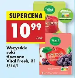 Biedronka Wszystkie soki tłoczone Vital Fresh 3 l oferta