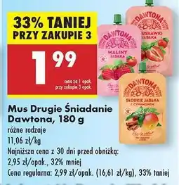 Biedronka Mus Drugie Śniadanie Dawtona, 180 g oferta