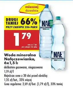 Biedronka Woda mineralna Nałęczowianka, 6x1,5 l oferta