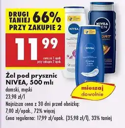Biedronka Żel pod prysznic NIVEA 500 ml oferta